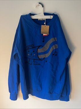 Weekend House Kids oversized blue sweatshirt